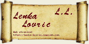 Lenka Lovrić vizit kartica